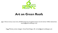 Congress Paper Art on Green Roofs